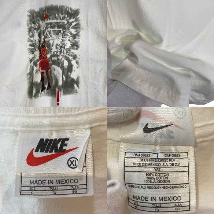90's NIKE ナイキ JORDAN the best ever... マイケルジョーダン ラストショット プリントTシャツ ホワイト メキシコ製 Size XL 福生店