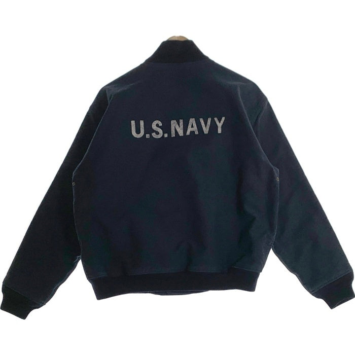HOUSTON ヒューストン U.S. NAVY 米海軍 DECK HOOK JACKET NAVY DEPARTMENT N-1 デッキジャケット フロントフック ネイビー SX65913 Size 38 福生店