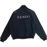 HOUSTON ヒューストン U.S. NAVY 米海軍 DECK HOOK JACKET NAVY DEPARTMENT N-1 デッキジャケット フロントフック ネイビー SX65913 Size 38 福生店