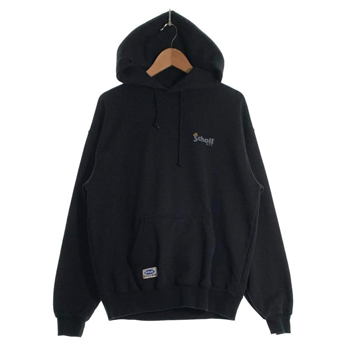 Schott ショット HOODED SWEAT CROWN LOGO フーデッド スウェット クラウンロゴ プルオーバー フーディー パーカー ブラック 782-2231019 Size M 福生店