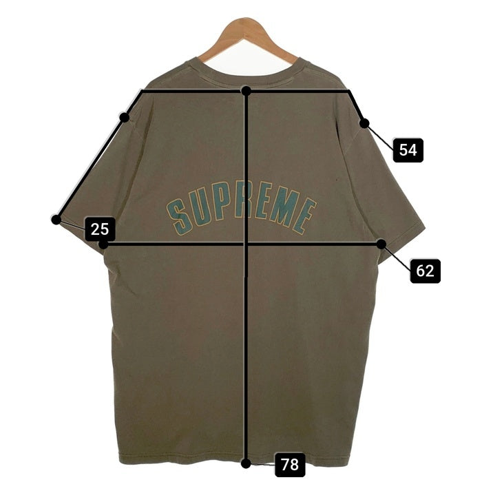 SUPREME シュプリーム 24SS Cracked Arc S/S Tee クラックドアーチロゴ ショートスリーブTシャツ プリント USED加工 オリーブ Size XXL 福生店