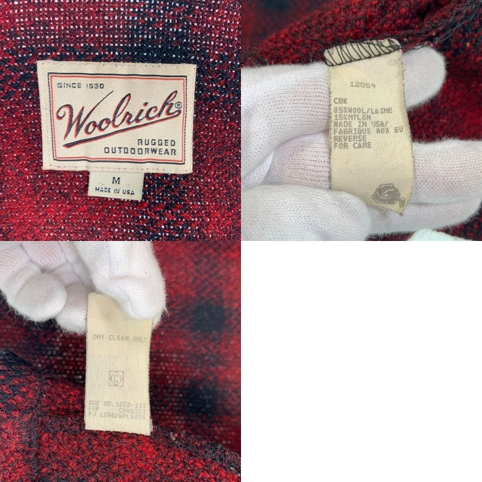 Woolrich ウールリッ オンブレチェック ウール ジャケット レッド ブラック USA製 Size L 福生店