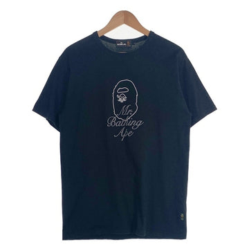 Mr.BATHING APE ミスターベイシングエイプ プリントTシャツ ブラック 007CSF801001X Size L 福生店