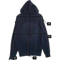 EXAMPLE エグザンプル ROUND LOGO HOODIE ラウンドロゴ フーディー パーカー フード刺繡 ネイビー Size XL 福生店