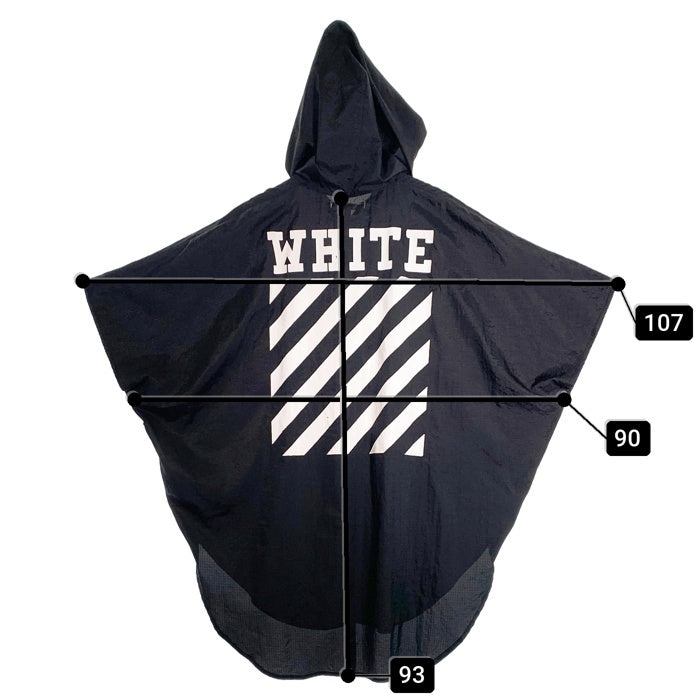 OFF-WHITE オフホワイト プルオーバー ナイロン ポンチョ アノラック ジャケット ブラック Size S 福生店