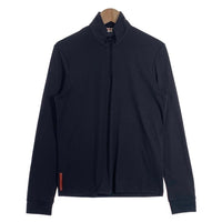 PRADA SPORT プラダスポーツ ハーフジップ スタンドカラー プルオーバートップ 長袖 ブラック ポリエステル ラバーパッチ SJJ80 Size M 福生店