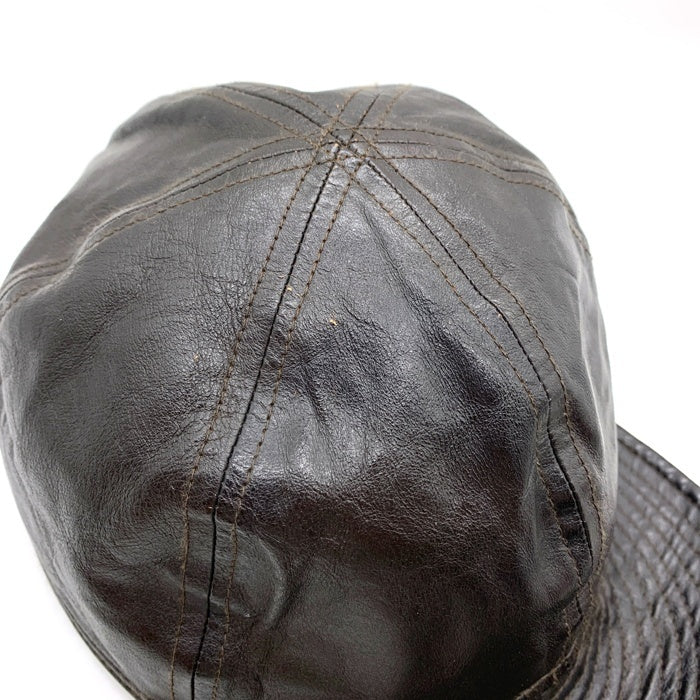 THE REAL McCOY`S リアルマッコイズ A-3 メカニック レザーキャップ ブラック Size 7 1/2 福生店