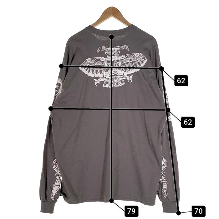 RHCP ANTHONY KIEDIS L/S T-SHIRT レッチリ アンソニー・キーディス タトゥープリント ロングスリーブTシャツ チャコールグレー フリーウェイ 現行品 Size XXL 福生店