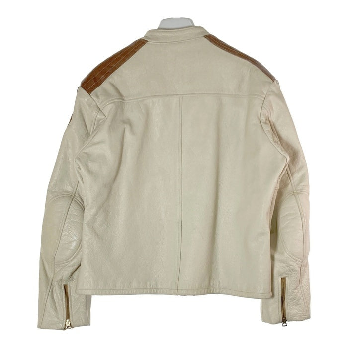 RedRyder レッドライダー TALONジップ パッド入り シングル ライダースジャケット アイボリー size- 瑞穂店