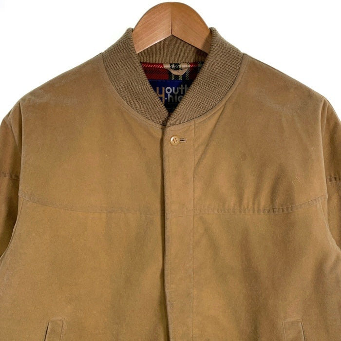 80's 90's youth-high by SAKURA COAT ユースハイ バイ サクラコート ジップアップ ダービー ジャケット ベージュ Size L 福生店