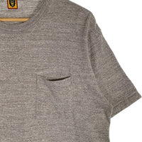 HUMAN MADE ヒューマンメイド POCKET T-SHIRTS ポケットTシャツ グレー 裾ロゴワッペン Size L 福生店