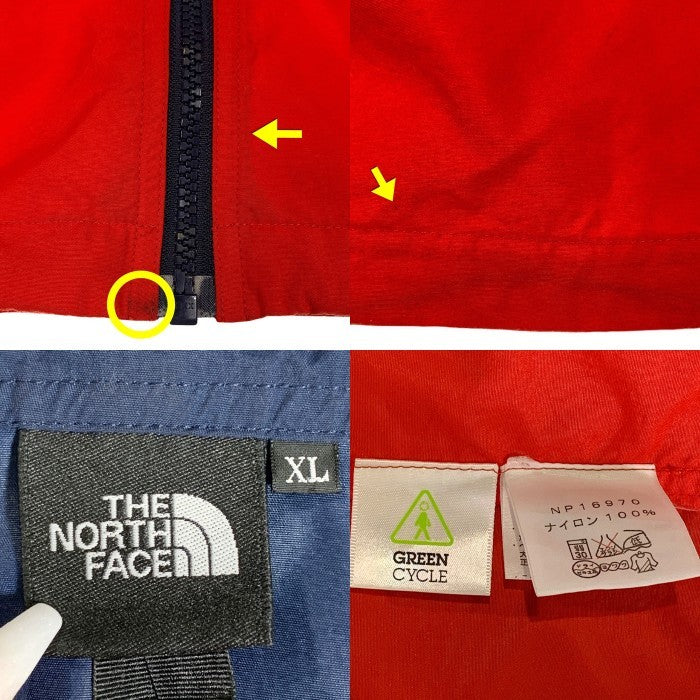 THE NORTH FACE ノースフェイス Compact Jacket コンパクトジャケット ネイビー レッド NP16970 Size XL 福生店