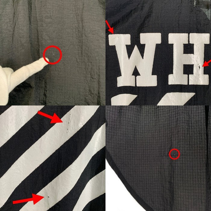 OFF-WHITE オフホワイト プルオーバー ナイロン ポンチョ アノラック ジャケット ブラック Size S 福生店