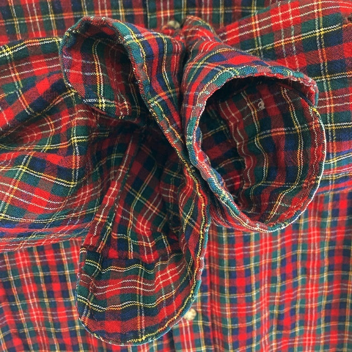 SIR PENDLETON サー ペンドルトン 70's USA製 ウールシャツ 片ポケット タータンチェック レッドxブルー sizeL 瑞穂店