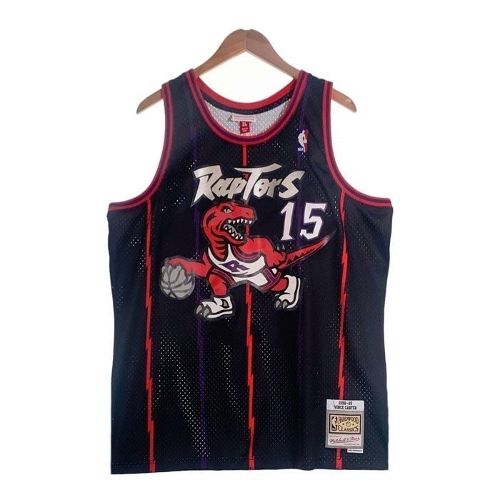 Mitchell&Ness ミッチェルアンドネス NBA トロント・ラプターズ Swingman Jersey スイングマンジャージー ヴィンス・カーター ゲームシャツ タンクトップ ブラック Size XL 福生店