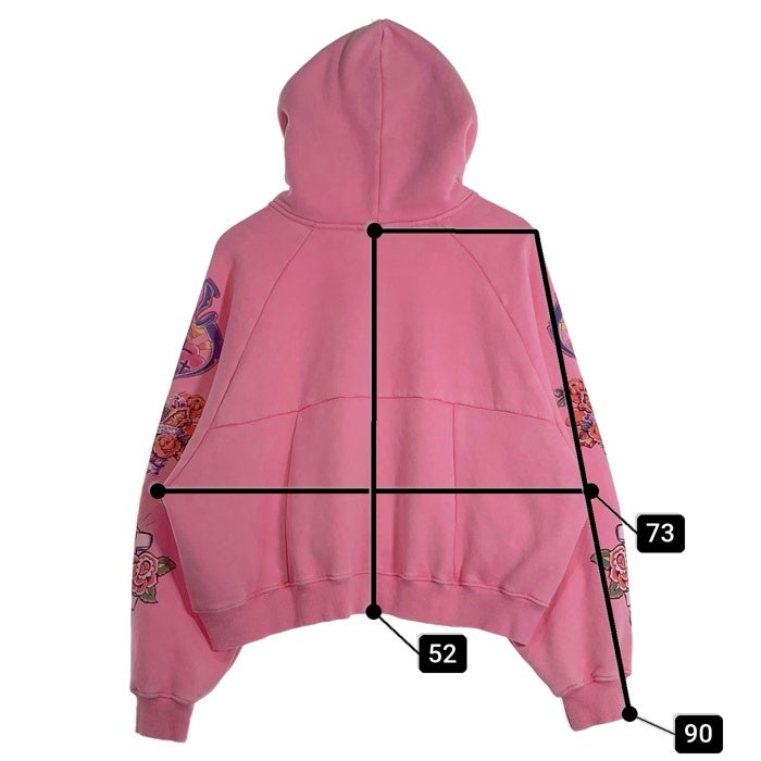 We Are Righteous ウィーアーライチャス RIZEN KING ZIP UP HOODIE ジップアップ フーディー パーカー ピンク Size S 福生店