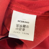 SUGAR CANE シュガーケーン ウォバッシュストライプ ワークシャツ 長袖 チンストラップ レッド SC28340 Size M 福生店