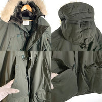 80's U.S.AIR FORCE 米空軍 N-3B ミリタリー フライトジャケット オリーブ 8415-00-376-1672 LANCER 81年会計 Size M 福生店