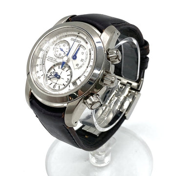 SEIKO セイコー 7L22-OAC0 プロスペックス キネティック ブルー針 クロノグラフ 自動巻き腕時計 ブラック 瑞穂店