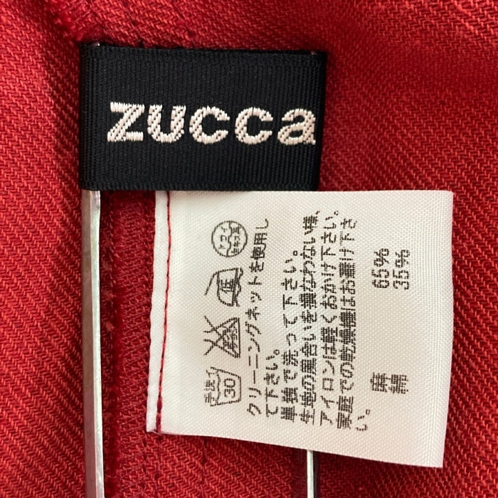 ZUCCA ズッカ 麻 ノースリーブワンピース レッド sizeM 瑞穂店