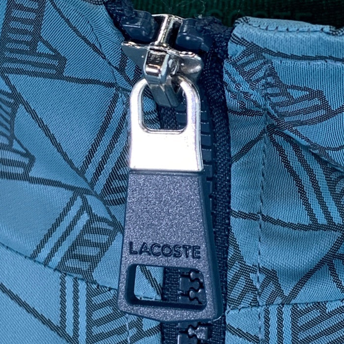 LACOSTE ラコステ モノグラムジャガード 撥水ジャケット ナイロンジャケット ライトブルー BH2588 Size US M 福生店
