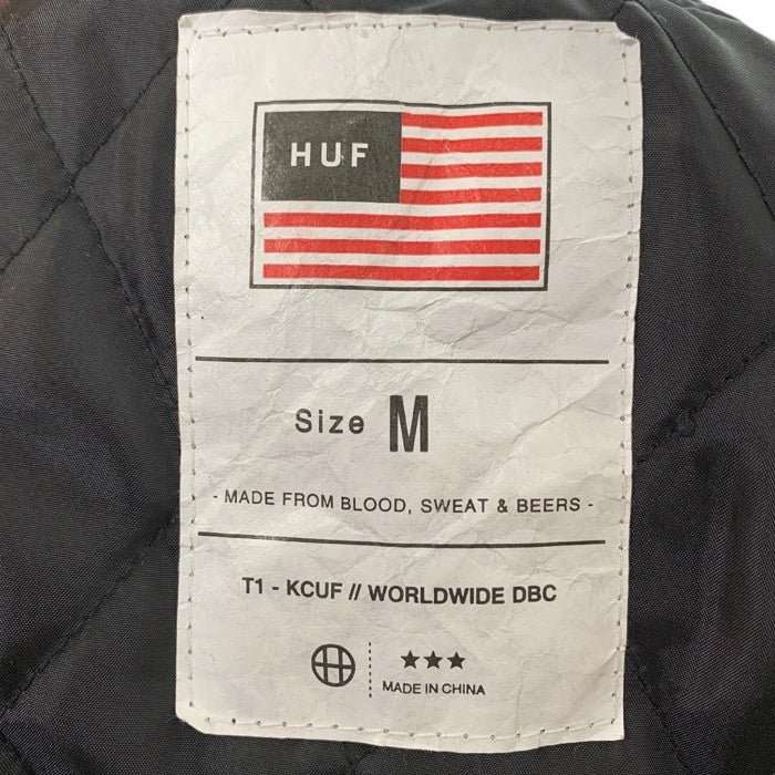 HUF ハフ THRASHER スラッシャー スーベニアジャケット 中綿 スカジャン ブラック Size M 福生店