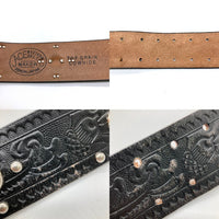 ATTRACTIONS アトラクションズ ACE WESTERN BELTS エースウエスタンベルト A20032 Studded and Jeweled Belt スタッズ ジュエリー ベルト ブラック size34 瑞穂店