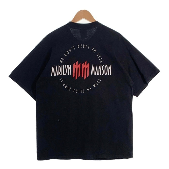 00's MARILYN MANSON マリリンマンソン THE BRIGHT YOUNG THINGS コピーライト2003 半袖 Tシャツ ブラック Size XL 福生店