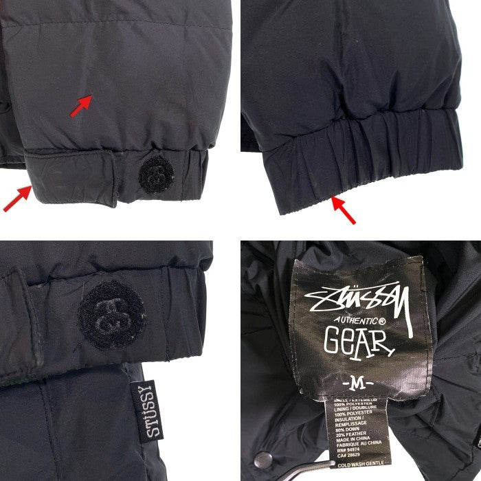 00's STUSSY AUTHENTIC GEAR ステューシー オーセンティック ギア リバーシブル ダウンジャケット グリーン ネイビー ブラック Size M 福生店