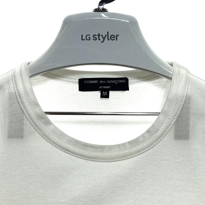 COMME des GARCONS HOMME コムデギャルソンオム パッチワーク デザインTシャツ ホワイト HN-T006 Size M 瑞穂店