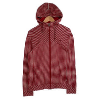 BURBERRY BLACK LABEL バーバリーブラックレーベル ジップアップ コットンパーカー チェック ホース刺繡 レッド BMV04-203-16 Size 3 福生店