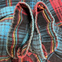 SAUGATUCK ソーガタック プリントネル フード付きシャツ ブルー size- 瑞穂店