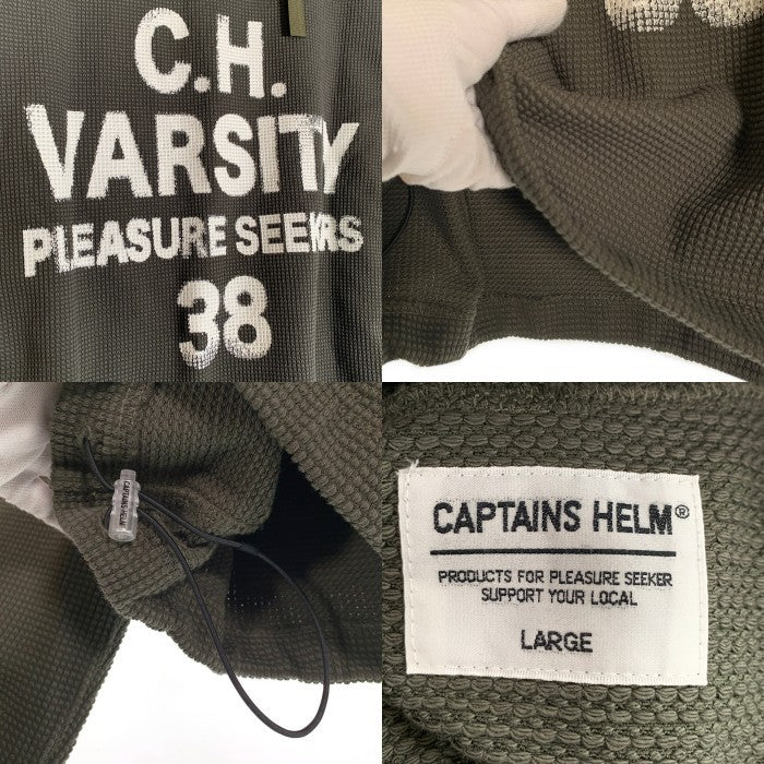 CAPTAINS HELM キャプテンズヘルム MIL THERMAL HOODIE サーマル プルオーバー フーディー パーカー オリーブ CH25-AW-T13 Size L 福生店