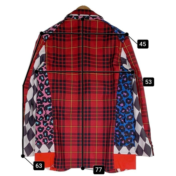 COMME des GARCONS HOMME PLUS コムデギャルソンオムプリュス ドッキング 3B テーラードジャケット マルチカラー チェック レオパード 3重 PF-J007 AD2020 Size S 福生店