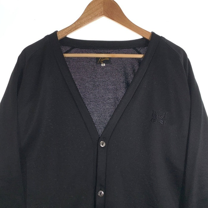 Needles ニードルズ V Neck Cardigan Vネックカーディガン 刺繡 ブラック LQ246 Size L 福生店