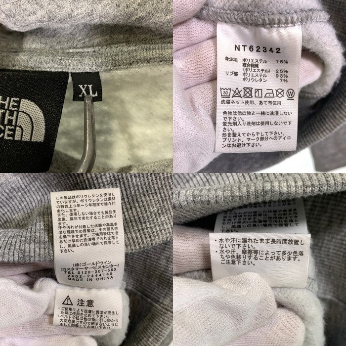 THE NORTH FACE ノースフェイス Small Logo Heather Sweat Hoodie 刺繍 スモールロゴ ヘザー スウェット プルオーバー フーディー パーカー グレー NT62342 Size XL 福生店