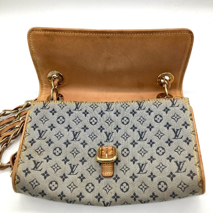 LOUIS VUITTON ルイヴィトン M92002 モノグラムミニ カミーユ チェーン ショルダーバッグ インディゴ×ベージュ 瑞穂店