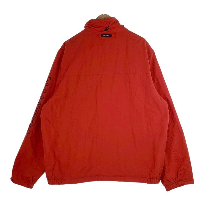 NAUTICA ノーティカ リバーシブル ナイロン フリース ジップアップジャケット レッド ホワイト ネイビー Size XXL 福生店