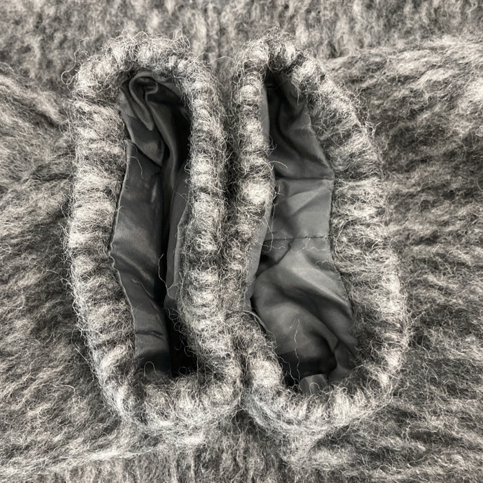 Lajour ラジュール ウール シャギー ノーカラージャケット グレー sizeF 瑞穂店