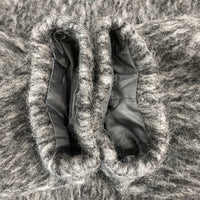 Lajour ラジュール ウール シャギー ノーカラージャケット グレー sizeF 瑞穂店