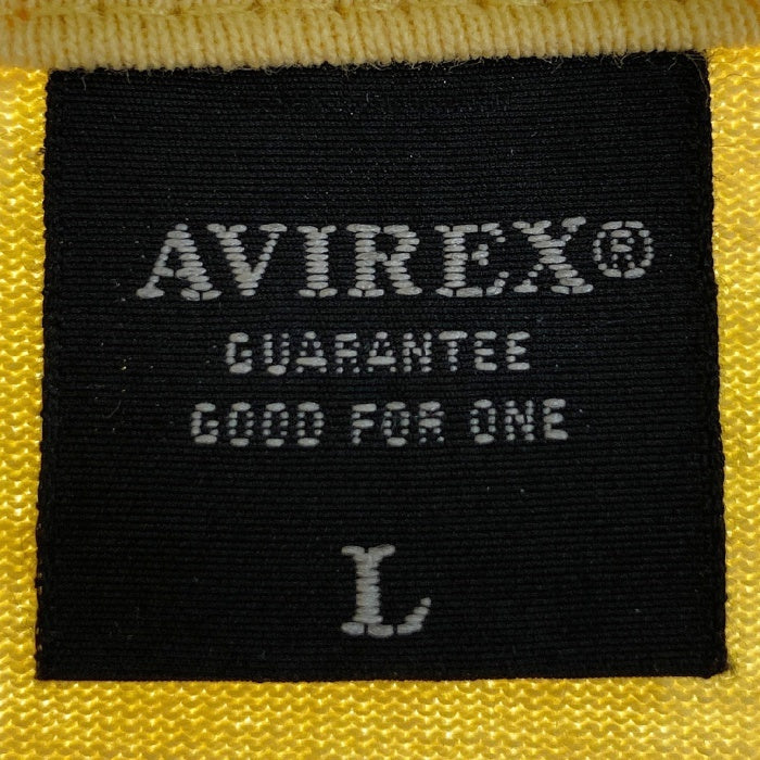 AVIREX アヴィレックス 6113297 Aim High ピンナップガール バックプリント Ｔシャツ イエロー sizeL 瑞穂店