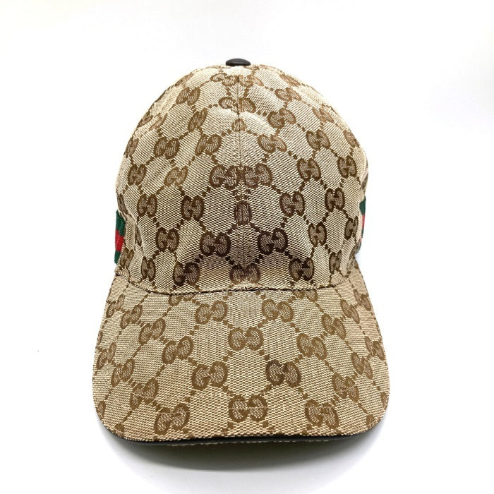 GUCCI グッチ キャップ シェリーライン GG柄 帽子 ベージュ sizeS 瑞穂店