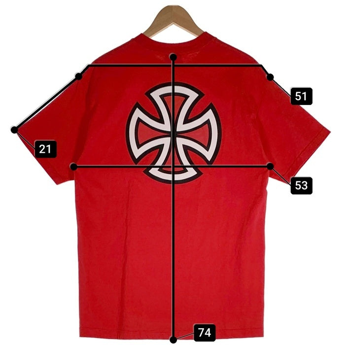 00's INDEPENDENT TRUCKS インディペンデント トラックス 半袖 Tシャツ レッド Size L 福生店
