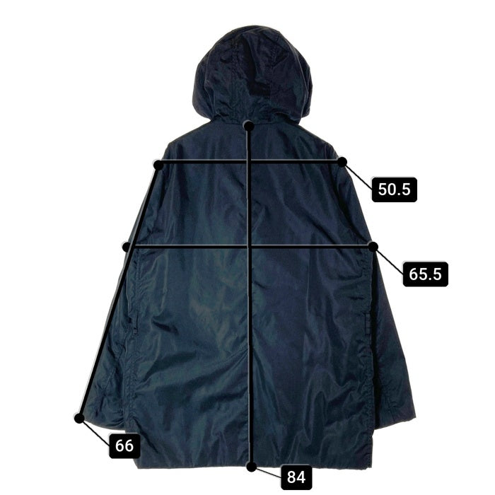 PRADA プラダ 24V3770 ナイロン フーデッド ジップアップジャケット 中綿 ブラック SizeXL 瑞穂店