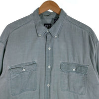 90's GAP ギャップ 長袖 ボタンダウン シャツ ライトブルー Size XL 福生店