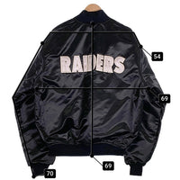 80's 90's STARTER スターター PROLINE プロライン NFL RAIDERS レイダース ナイロン スタジアムジャケット スタジャン ブラック USA製 Size XL 福生店