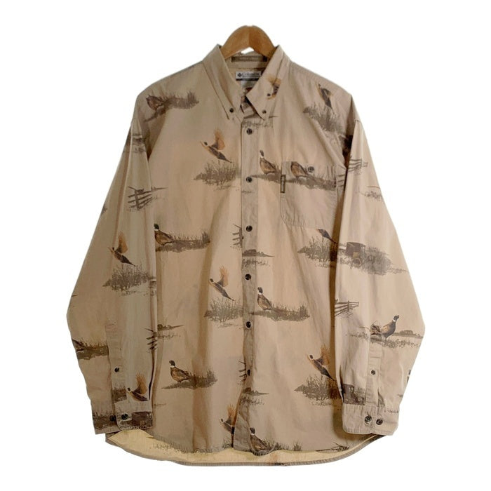 00's Columbia コロンビア RIVER LODGE 長袖 ボタンダウン シャツ ベージュ 0206 HM7077 Size XL 福生店