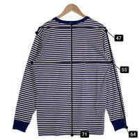 SUPREME シュプリーム 15AW Striped Logo L/S Top ストライプドロゴ ロングスリーブTシャツ ブルー ホワイト ボーダー Size L 福生店