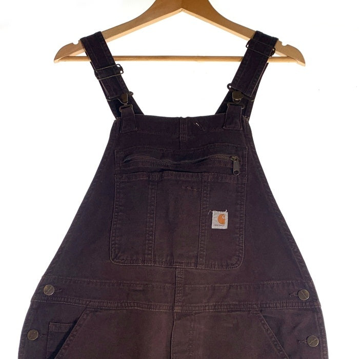 CARHARTT カーハート CANVAS BIB OVERALL キャンバス オーバーオール ブラウン OR2438-W コロンビア製 Size M(8-10) 福生店