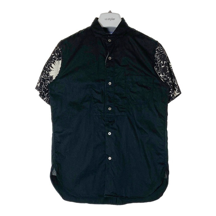 JUNYA WATANABE COMME des GARCONS MAN ジュンヤワタナベ コムデギャルソンマン WS-B014 AD2016 袖キュプラ総柄切替 半袖シャツ ブラック sizeS 瑞穂店